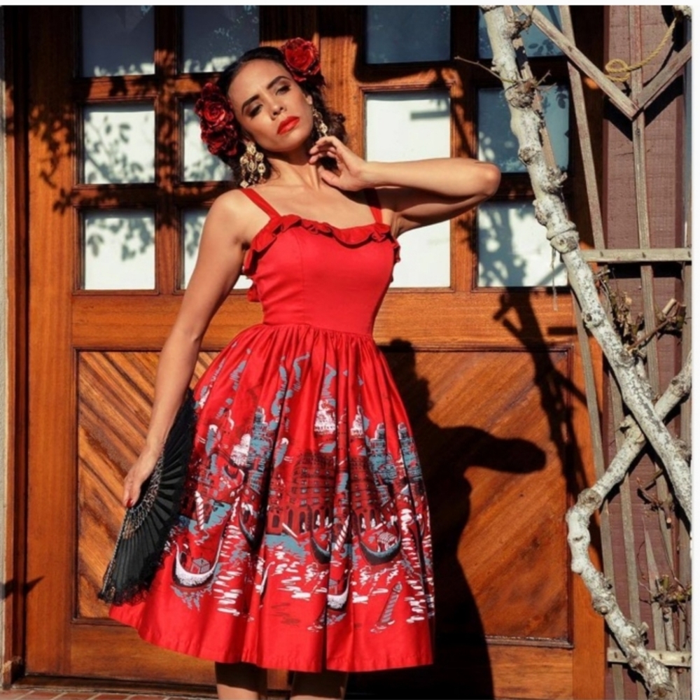 Pinup Couture (Pinup Girl) Italian Landscape Bella Donna Jenny Dress